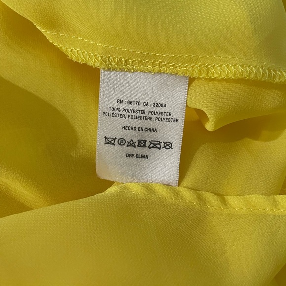 HD in Paris for Anthropologie Yellow Pleated One Shoulder Dress S Wedding Party - Picture 15 of 16